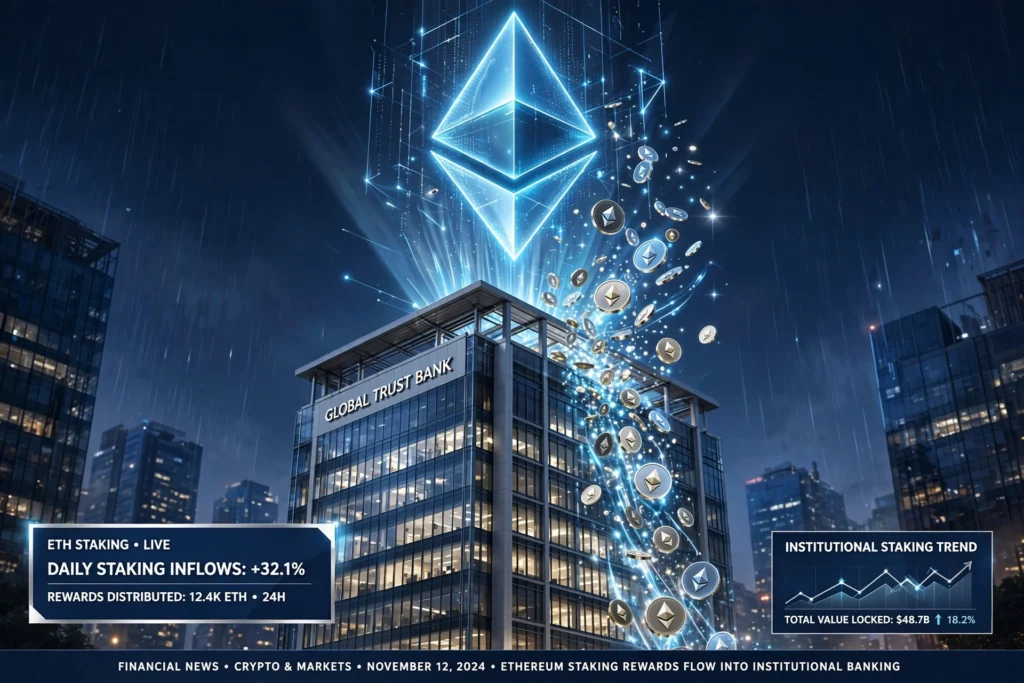 Interactive Brokers Adds ETH Staking as Banks Expand Crypto